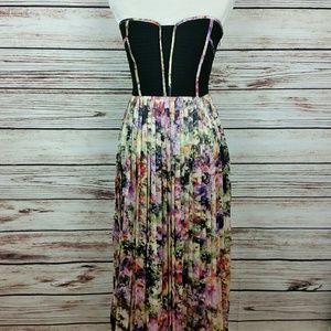 Sabine Anthropologie Pleated Maxi Dress Medium EUC